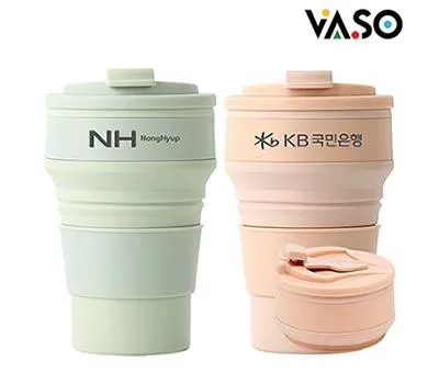 바쏘 휴대 간편 접이식 실리콘 텀블러 500ml