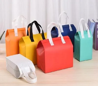 컬러 고급 부직포 보온보냉백 소 중 대